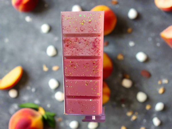 marshmallow and peach wax melts