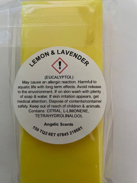 Lemon and Lavender Wax Melt Snap Bar