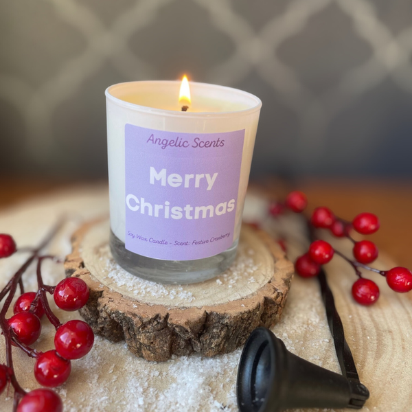 Merry Christmas Candles, 20cl, Soy Wax