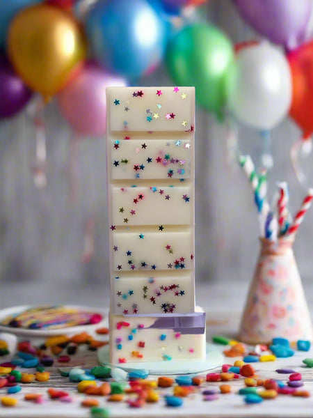 birthday cake wax melt snap bar