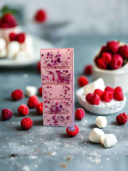 marshmallow and raspberries wax melt