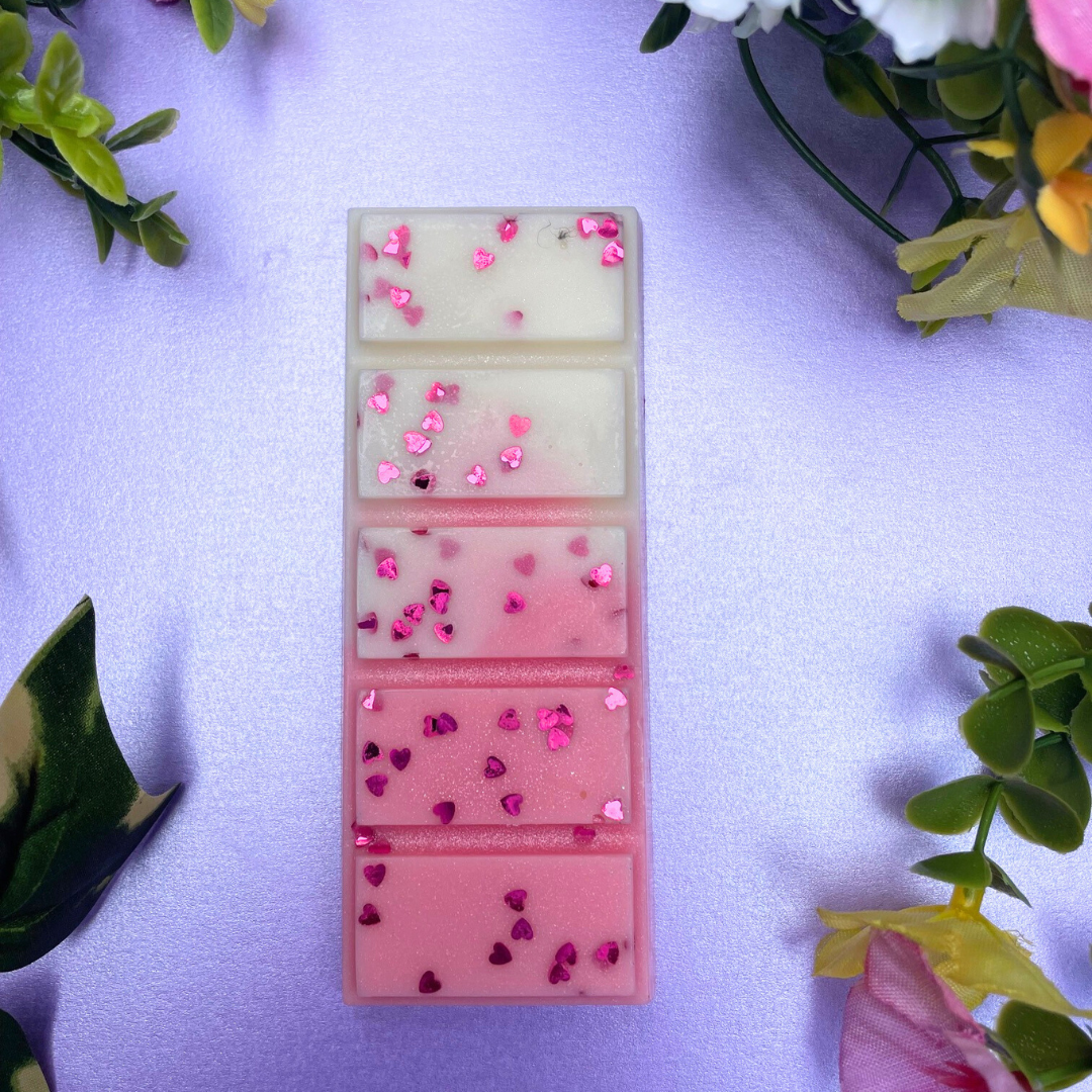 Marshmallow and Pink Lychee Wax Melt Snap Bar