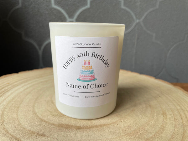 40th birthday candle gift