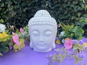 White Buddha Head Wax Burner