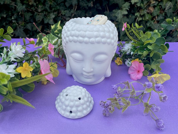 White Buddha Head Wax Burner