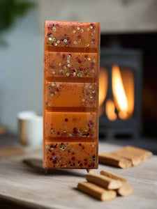 crackling log fire wax melt snap bar