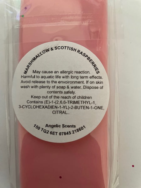 Marshmallow & Scottish Raspberries Wax Melt Snap Bar