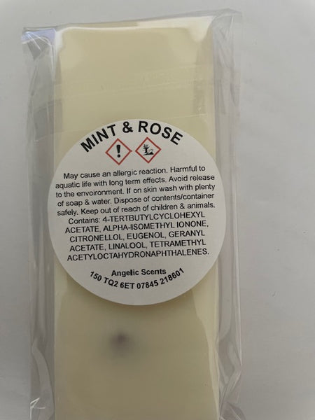 Mint and Rose Wax Melt Snap Bar