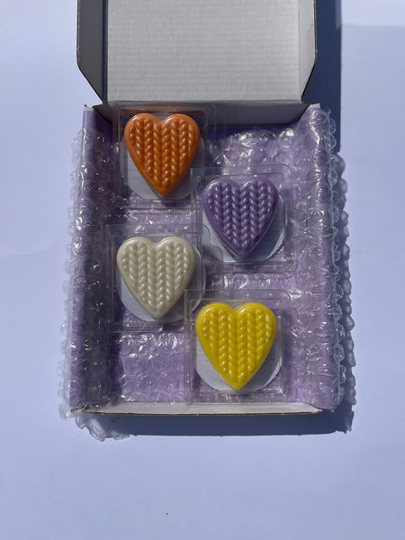 Wax Melt Clamshell Hearts - 4 Pack