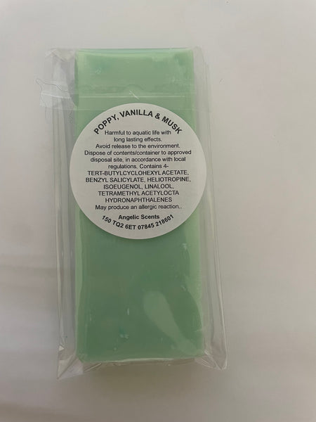 Poppy Vanilla and Musk Wax Melt Snap Bar