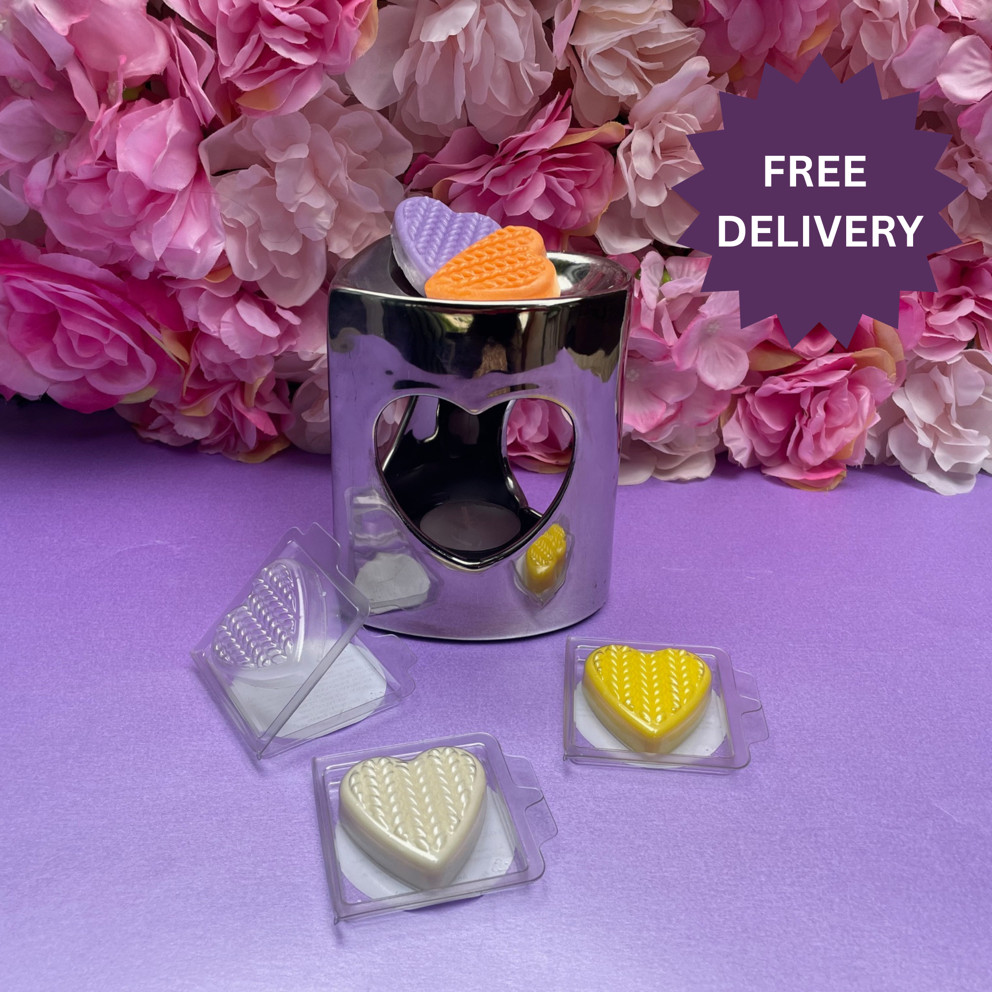 Wax Melt Clamshell Hearts - 4 Pack