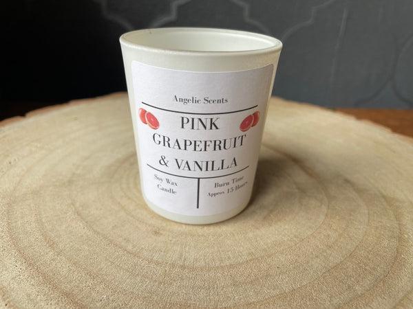 Grapefruit & Vanilla Soy Wax Candle
