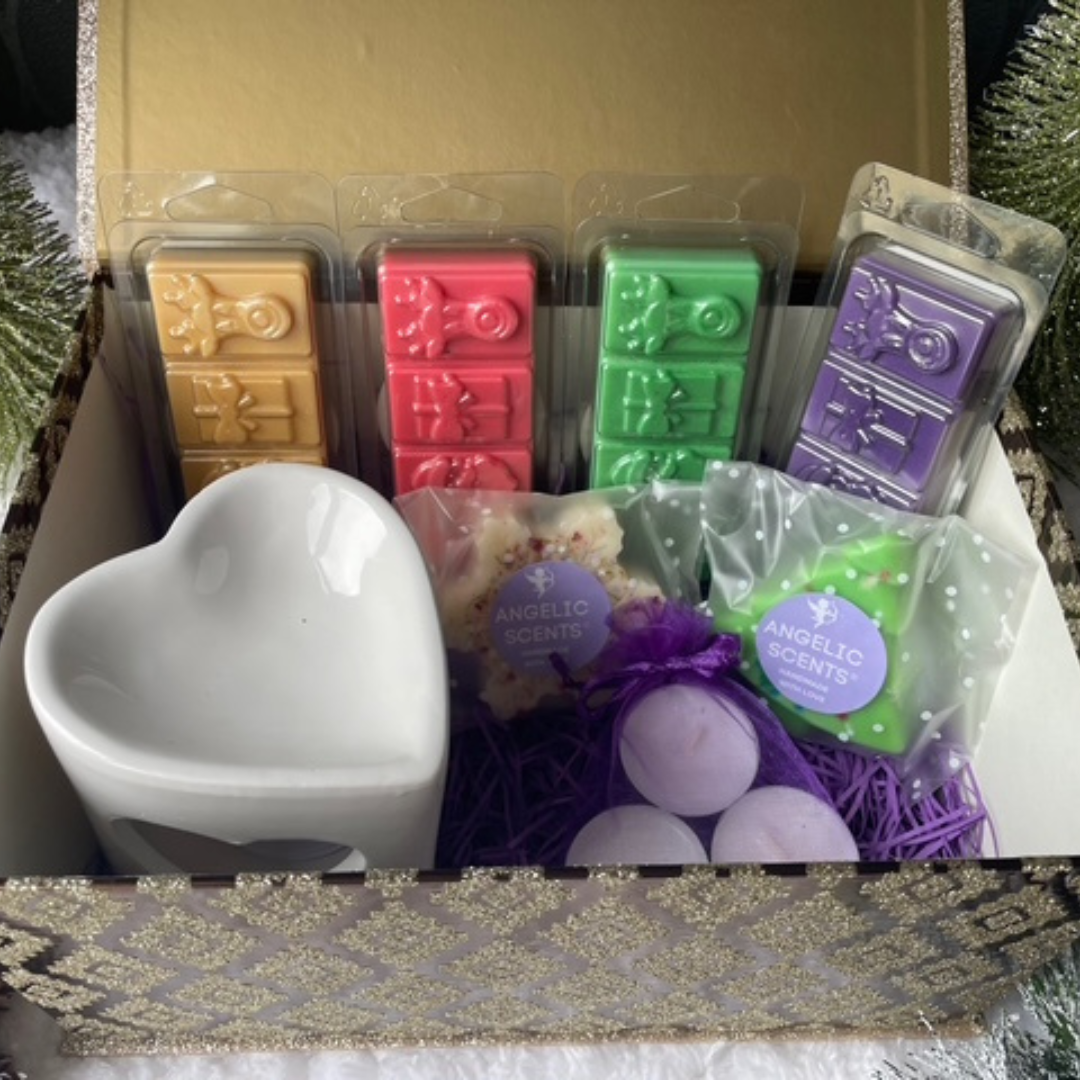 Christmas Wax Melt Gift Set with Wax Burner