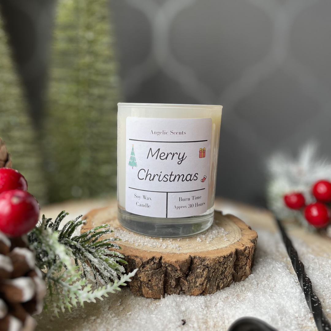 Merry Christmas Candles, 20cl, Soy Wax