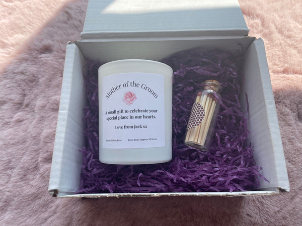 Personalised Mother of the Groom Candle Gift
