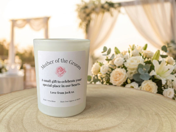 Personalised Mother of the Groom Candle Gift