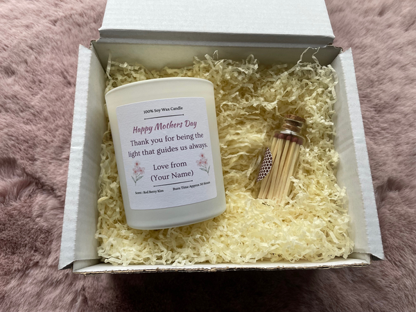 Personalised Mothers Day Gift Candle, 20cl, Soy Wax