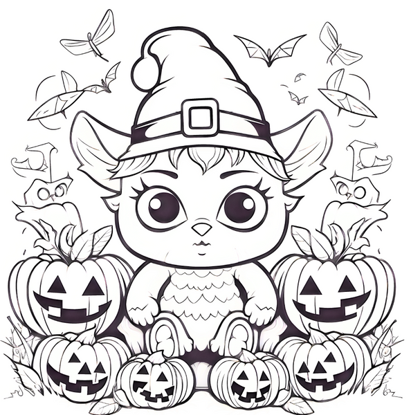 Halloween Colouring Book for Kids - Digital Download