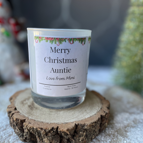 Personalised Auntie Gift Candle