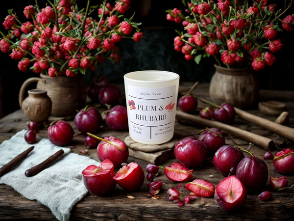 Plum & Rhubarb Soy Wax Candle