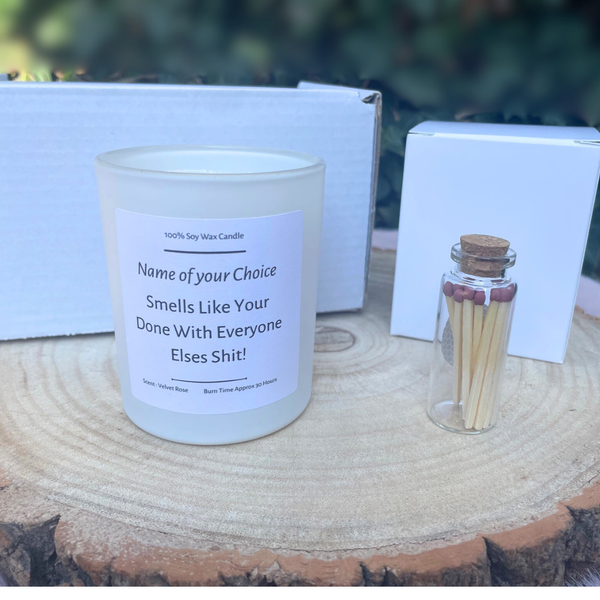 Personalised Funny Retirement Gift Candle, 20cl, Soy Wax