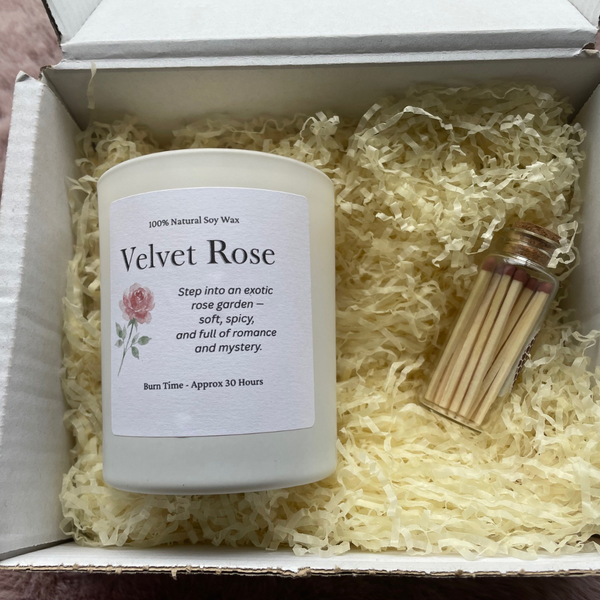 Rose Scented Candle, 20cl, Soy Wax