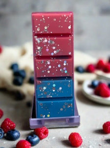 blue raspberry slushie wax melt snap bar