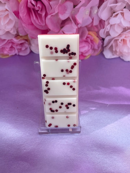 strawberries and cream wax melt snap bar